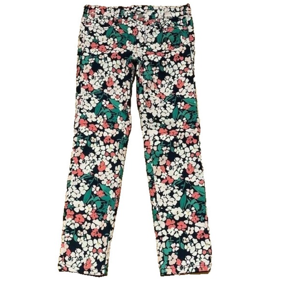 Brooks Brothers Textured Natalie Fit Floral Ankle Pants NEW